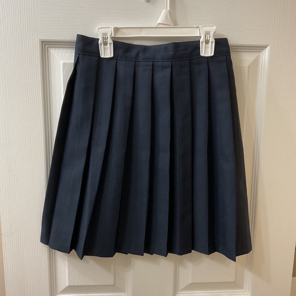 French Toast Navy Blue Pleated Girls School Uniform Skirt Size 8